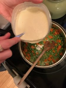 thickening peas and carrots