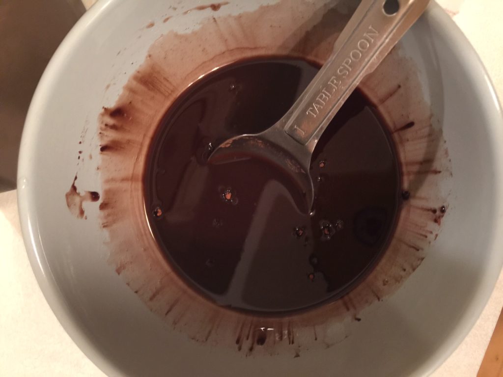 almond oil and cocoa powder