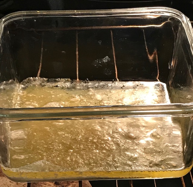 baking butter to make ghee