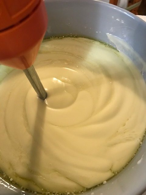 blending oils and milk together