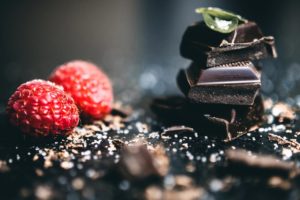 chocolates with raspberries