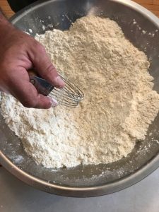 cutting in lard with a pastry cutter
