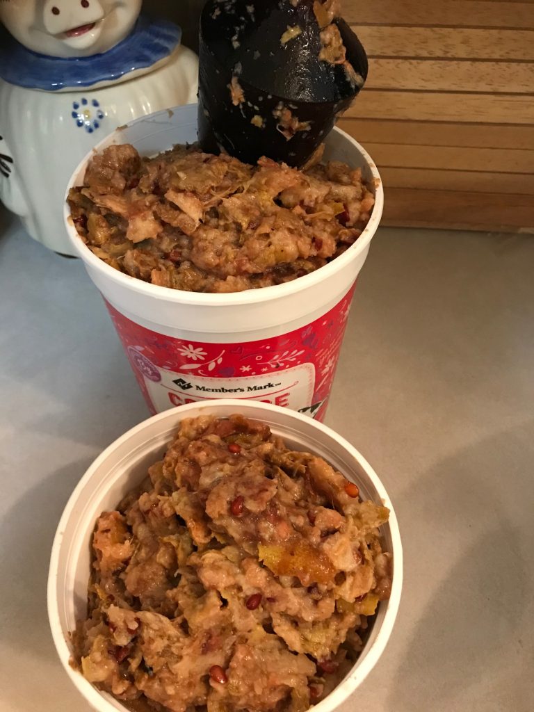 discarding stems and seeds