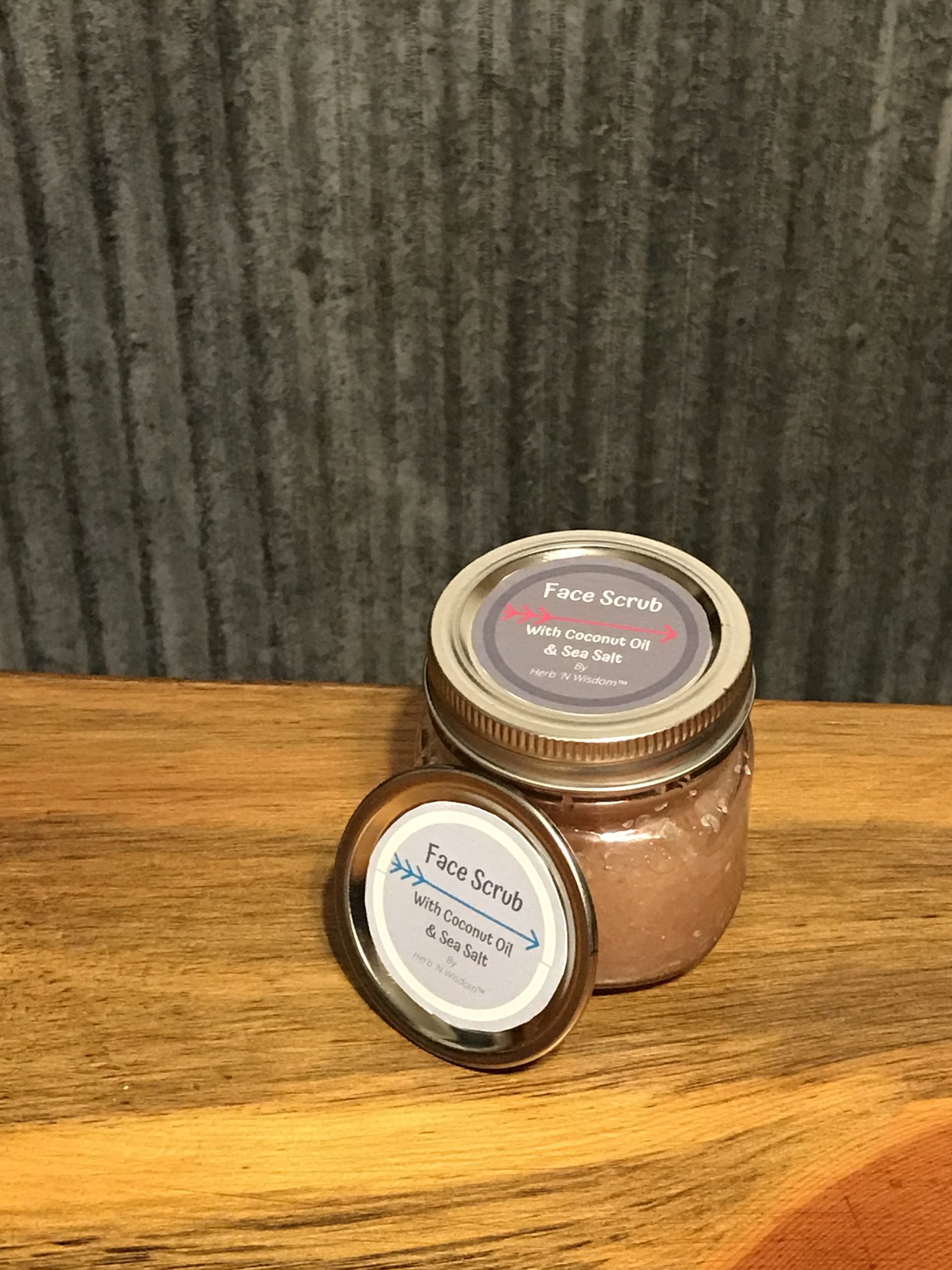 Coconut Oil & Sea Salt Face Scrub #coconutoil #seasalt #heatherearles #herbnwisdom #naturalliving #skin #naturalbodyscrubs