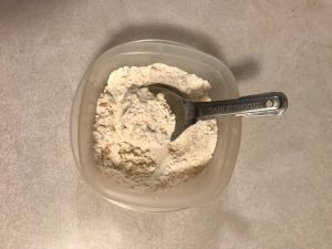 measuring flour
