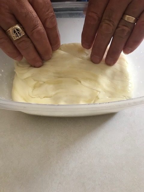 molding the cheese