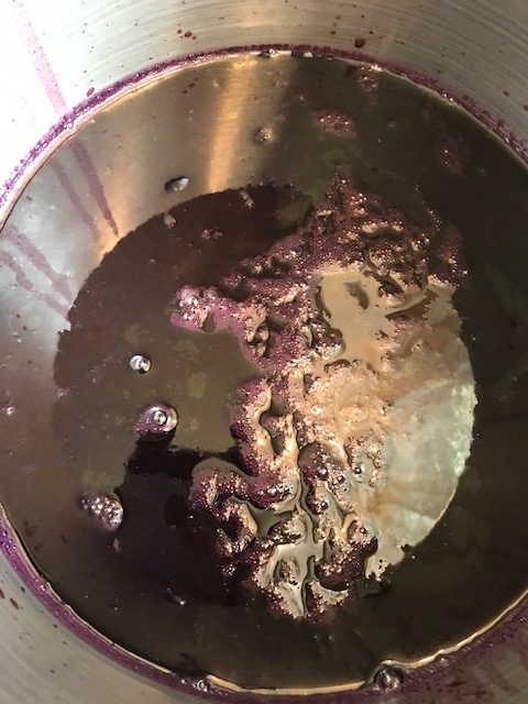 heating the grape juice