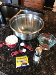 ingredients for easy peasant bread