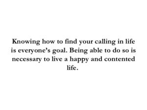 finding your calling/gifts