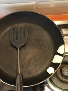 Melting Crisco or Butter in a frying pan