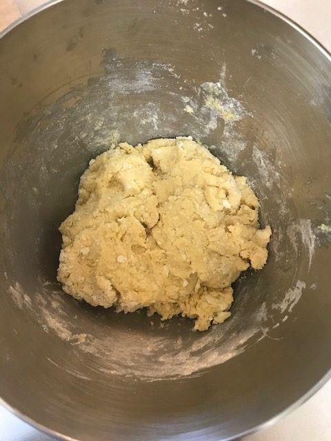 making a soft dough for scones