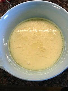 wet ingredients for waffles