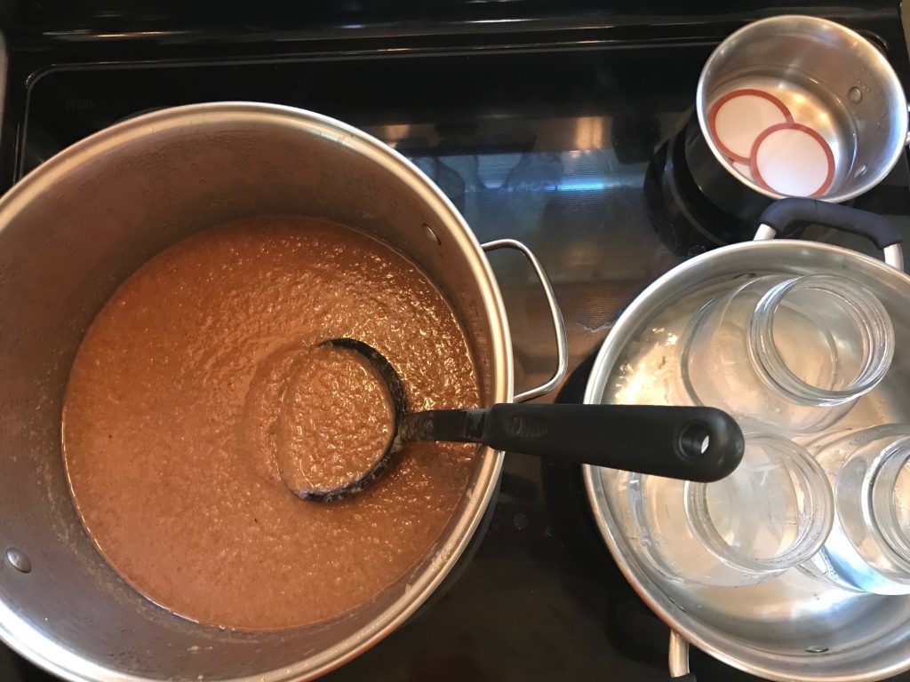 heating pear sauce