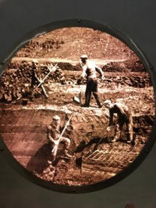 the cutting of turf/peat