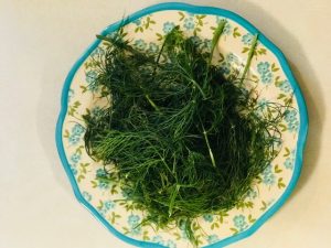 plate of dill sprigs