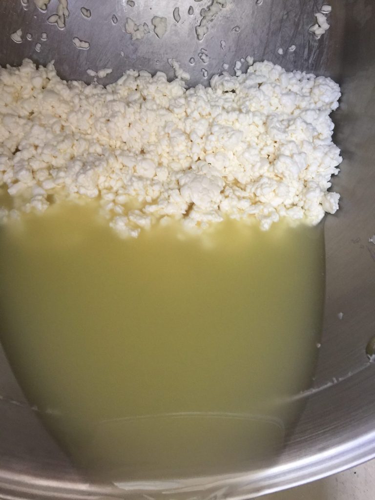 pouring out the whey