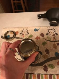 tightening ring on a jar
