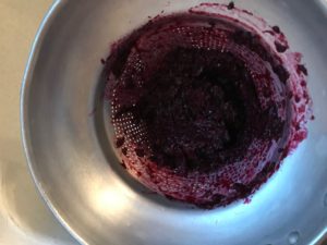straining crandall currants