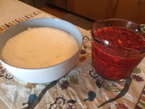 Sugar and Strawberries to make jam