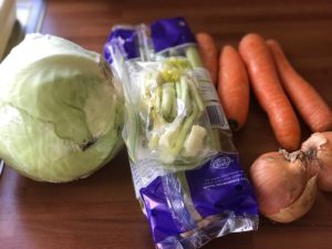 veggies for making cabbage soup