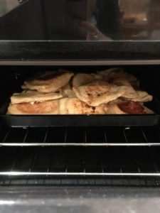 veronicas heating in an oven