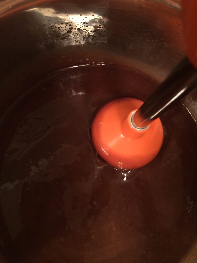 whipping the body butter mixture