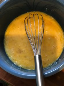 beating eggs