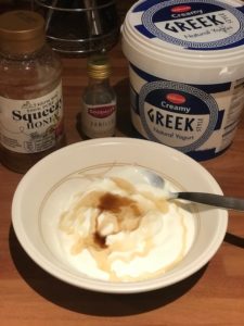 yogurt, vanilla and honey