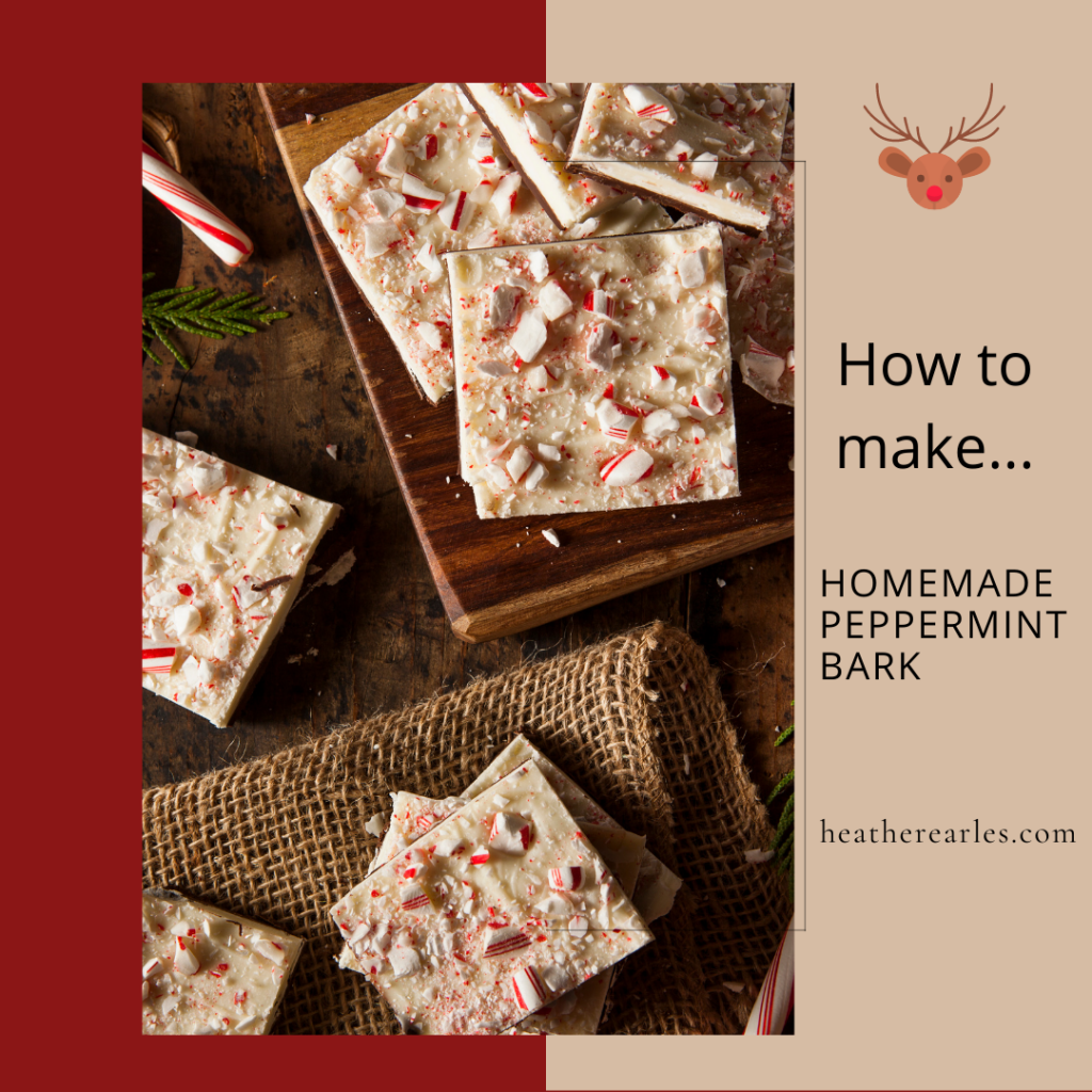 Homemade Peppermint Bark
#heatherearles #peppermintbark #herbnwisdom #naturalliving #Christmasbaking #author #foodblogger #newpodcast