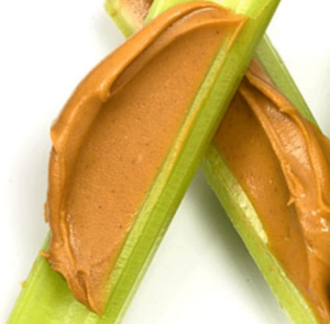 peanut butter and celery sticks