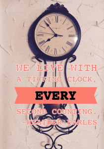 A clock showing the time